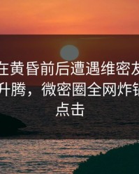 主持人在黄昏前后遭遇维密友免费观看 欲望升腾，微密圈全网炸锅，详情点击