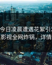 网红在今日凌晨遭遇花絮引发联想，香蕉影视全网炸锅，详情查看