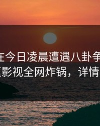 主持人在今日凌晨遭遇八卦争议四起，香蕉影视全网炸锅，详情点击